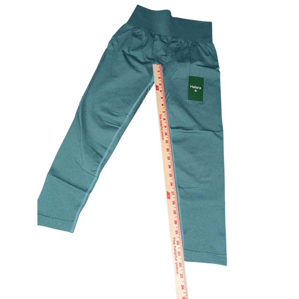 Halara Leggings Women L Green High Waisted Scrunch Butt Lifting Tummy Control - Picture 5 of 7